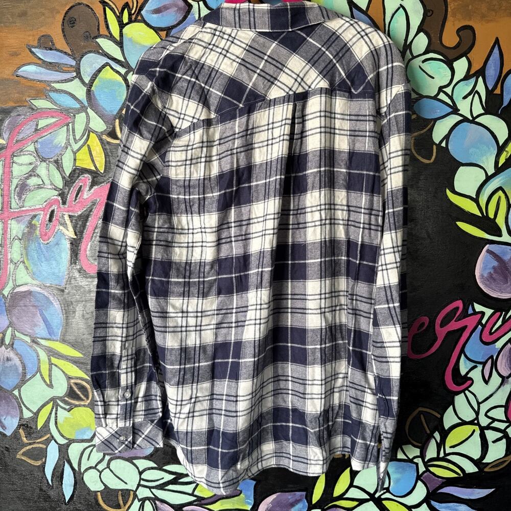 Market & Spruce Amelia Cozy Flannel Plaid, Blue, Large - Picture 6 of 6